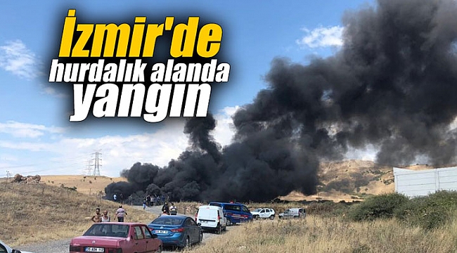 İzmir'de hurdalık alanda yangın