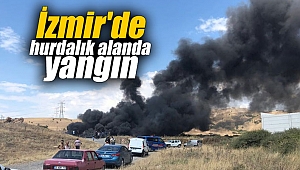 İzmir'de hurdalık alanda yangın