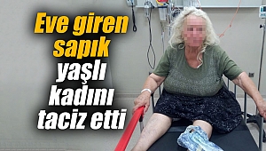 Sapık eve girdi; yaşlı kadını taciz etti