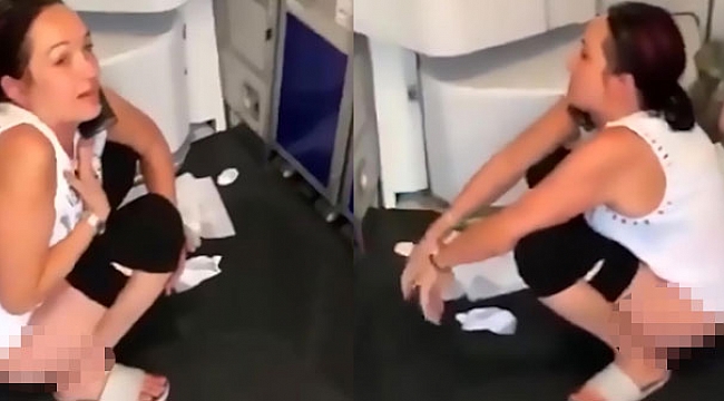 Uçakta rezalet! Herkesin gözü önünde...