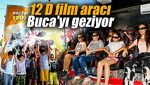 12 D film aracı Buca'yı geziyor