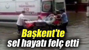 Başkent'te sel hayatı felç etti