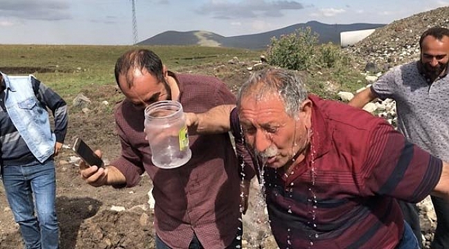 Çocuklar buldu, köylüler kutlama yaptı! .
