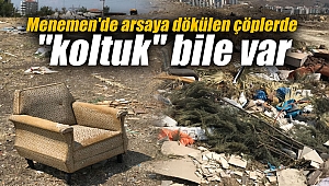 Menemen'de arsaya dökülen çöplerde