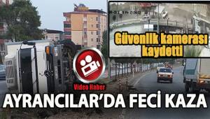 Mucizenin yaşandığı kaza güvenlik kamerasında