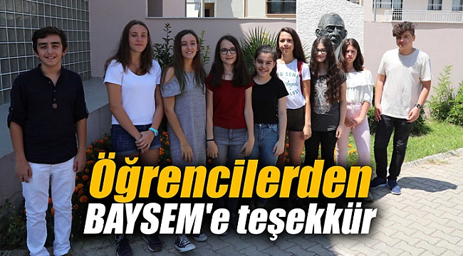 Öğrencilerden BAYSEM'e teşekkür