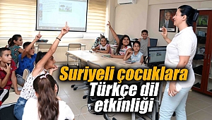 Suriyeli çocuklara Türkçe dil etkinliği