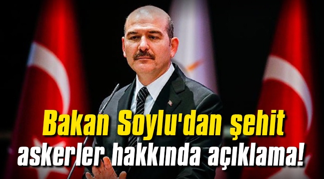 Bakan Soylu'da donarak şehit olan askerler hakkında açıklama!