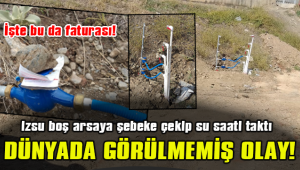 BOŞ ARSAYA SU SAATLERİ TAKTILAR... İZSU BUNU AÇIKLAYABİLİR Mİ