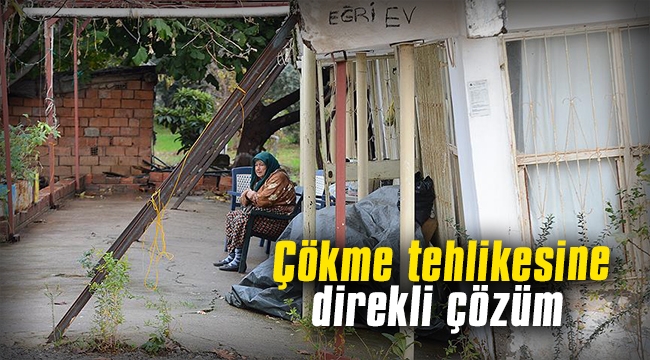 Çökme tehlikesine direkli çözüm