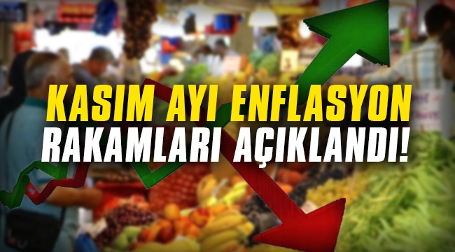 Kasım ayı enflasyon rakamları açıklandı