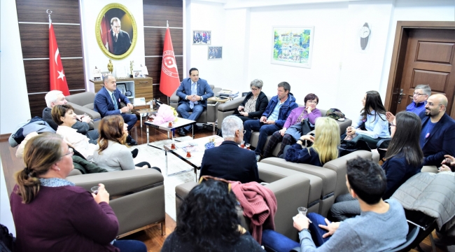 AB Projesi Motivasyon Akademisi proje ortaklarından Başkan Atila'ya ziyaret