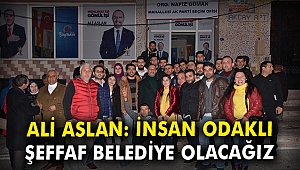 Ali Aslan: İnsan odakli şeffaf belediye olacağız