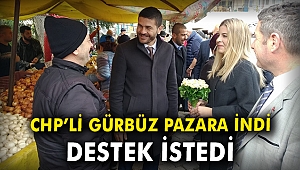 CHP'li Gürbüz pazara indi, destek istedi