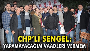 CHP'li Sengel: Yapamayacağım vaadleri vermem