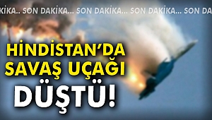 Hindistan'da savaş uçağı düştü