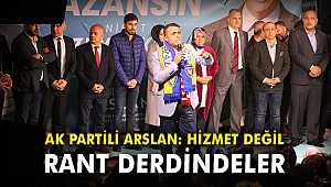 AK Partili Arslan: Hizmet değil rant derdindeler!