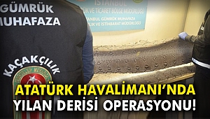 Atatürk Havalimanı'nda yılan derisi operasyonu