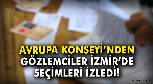 Avrupa Konseyi’nden gözlemciler İzmir’de seçimleri izledi