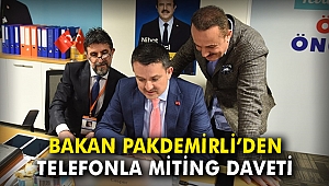 Bakan Pakdemirli'den telefonla miting daveti