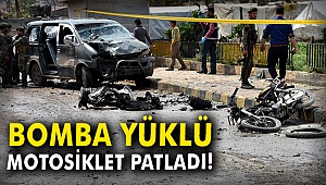 Bomba yüklü motosiklet patladı: 8 sivil yaralandı