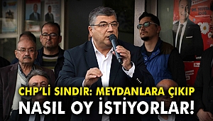  CHP'li Sındır: Meydanlara çıkıp nasıl oy istiyorlar?