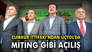 Cumhur İttifakı'ndan Üçyol'da miting gibi açılış