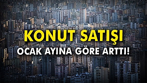 Konut satışı ocak ayına göre arttı