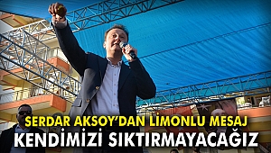 Serdar Aksoy'dan limonlu mesaj:Kendimizi sıktırmayacağız