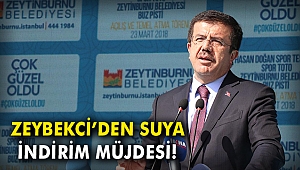 Zeybekci'den suya indirim müjdesi