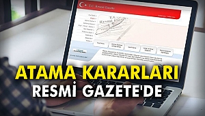 Atama kararları Resmi Gazete'de