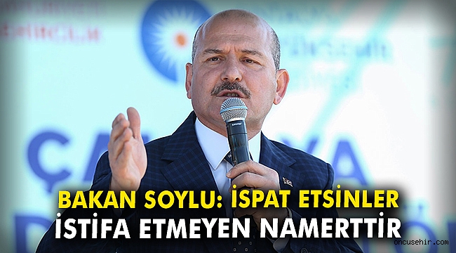 İçişleri Bakanı Soylu: İspat etsinler istifa etmeyen namerttir