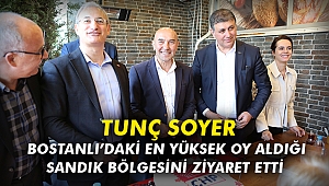 Tunç Soyer Bostanlı'daki en yüksek oy aldığı sandık bölgesini ziyaret etti