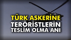 Türk askerine teröristlerin teslim olma anı