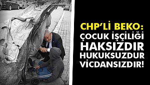 CHP'li Beko: Çocuk işçiliği haksızdır, hukuksuzdur, vicdansızdır!