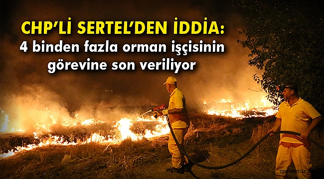 CHP’li Sertel’den iddia: 4 binden fazla orman işçisinin görevine son veriliyor