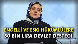 Engelli ve hükümlülere 50 bin lira devlet desteği