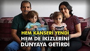 Hem kanseri yendi hem de ikizlerini dünyaya getirdi