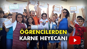 Öğrencilerden karne heyecanı
