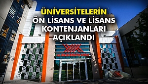 Üniversitelerin ön lisans ve lisans kontenjanları açıklandı