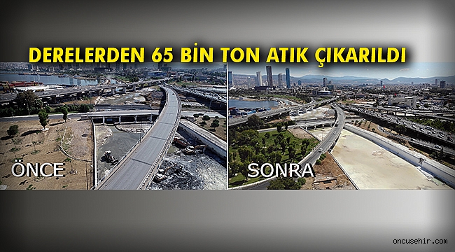 Derelerden 65 bin ton atık çıkarıldı