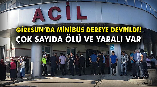 Giresun'da minibüs dereye devrildi: Çok sayıda ölü ve yaralı var
