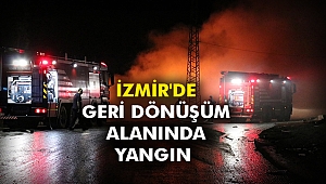 İzmir'de geri dönüşüm alanında yangın