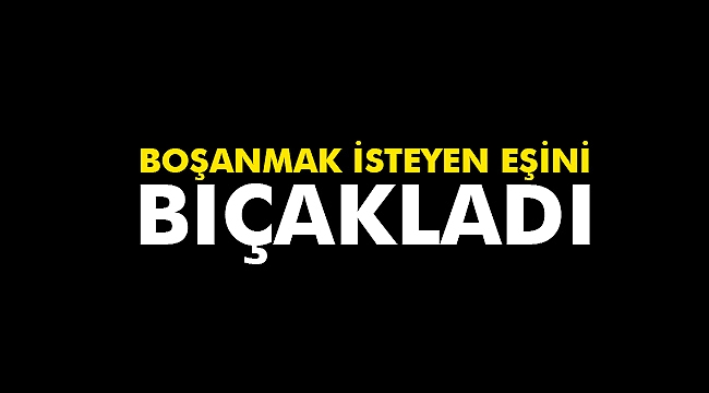 Boşanmak isteyen eşini bıçakladı