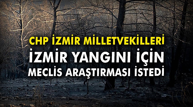 CHP İzmir Milletvekilleri İzmir yangını için Meclis araştırması istedi