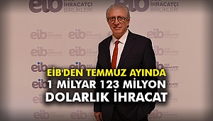 EİB'den Temmuz ayında 1 milyar 123 milyon dolarlık ihracat
