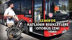 İzmir'de katlanır bisikletlere otobüs izni