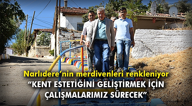 Narlıdere’nin merdivenleri renkleniyor
