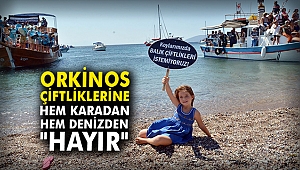 Orkinos çiftliklerine hem karadan hem denizden