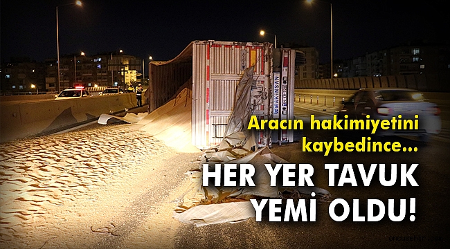 Aracın hakimiyetini kaybedince… Her yer tavuk yemi oldu!